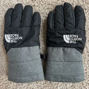 The North Face Black and Gray Kids Winter Gloves Size M